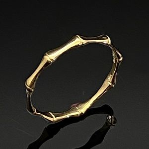 14k Yellow Gold 2.5 mm Bamboo Stackable Ring